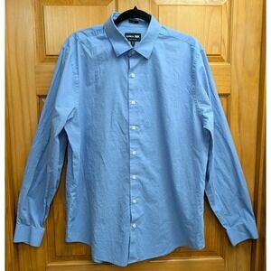 1MX Men's Shirt Button-Down Front Collard Large 15 - 16 1/2 Neck Slim